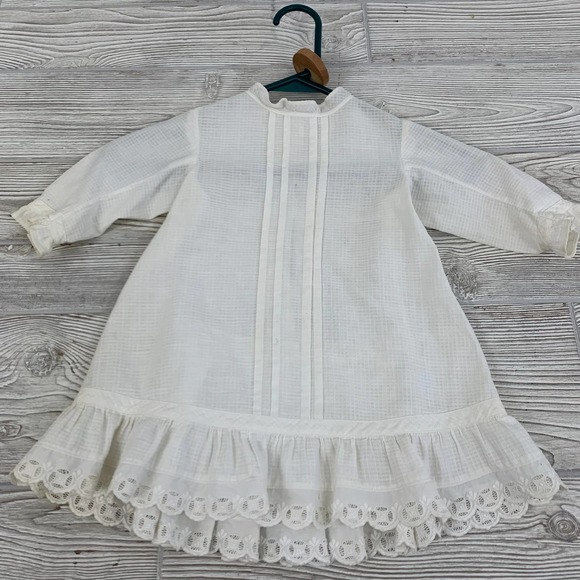 Bundle of 3 Vintage White Baby Girl Dresses with Small Drawstring Purse (HG) - Picture 2 of 10